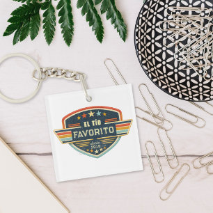 El Tío Favorito Custom Year Retro Patch Design Key Ring