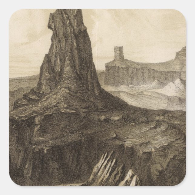 El Vado de Los Padres, Colorado River Square Sticker (Front)