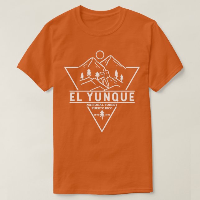 El Yunque National Forest Puerto Rico Badge T-Shirt (Design Front)