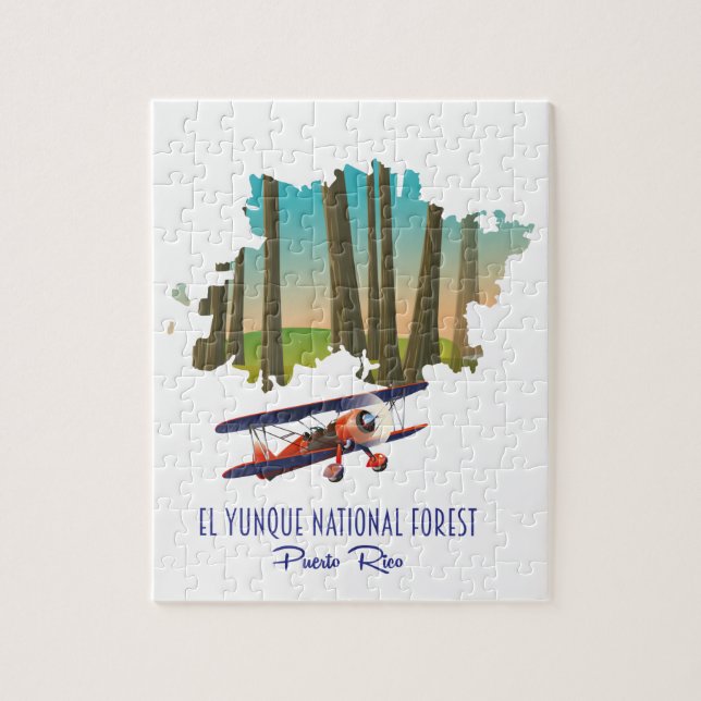 El yunque national forest puerto rico map jigsaw puzzle (Vertical)
