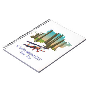 El yunque national forest puerto rico map notebook
