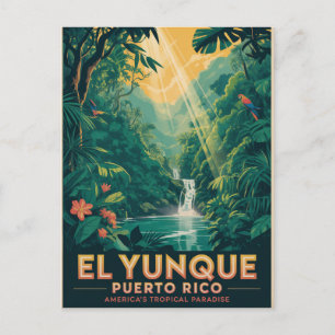 El Yunque Tropical Paradise Puerto Rico Nature Postcard