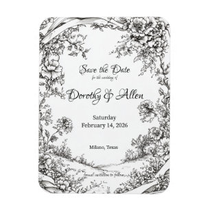 Elaborate Rustic Floral Magnet