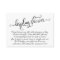 Elaborate Script Display Baby Shower Gift Card