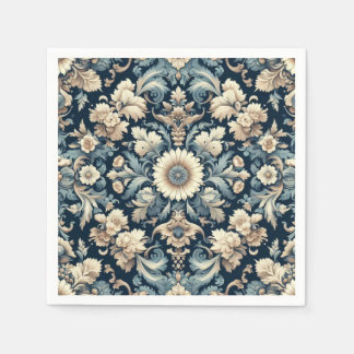 Elaborate Vintage Foliage Design Napkin
