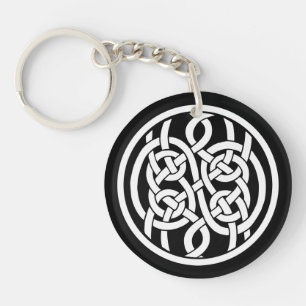 Elaborately framed Celtic Nordic Viking knot Key Ring
