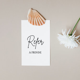 Elagant Modern white and black  Referral Card