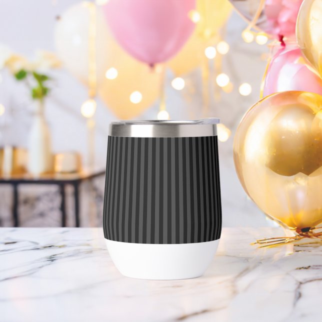 Elagnat Black & Smoky Black Vertical Stripes  (Bachelor Party)