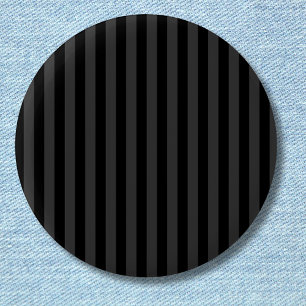 Elagnat Black & Smoky Black Vertical Stripes  6 Cm Round Badge