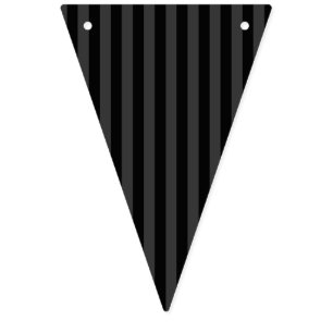 Elagnat Black & Smoky Black Vertical Stripes  Bunting