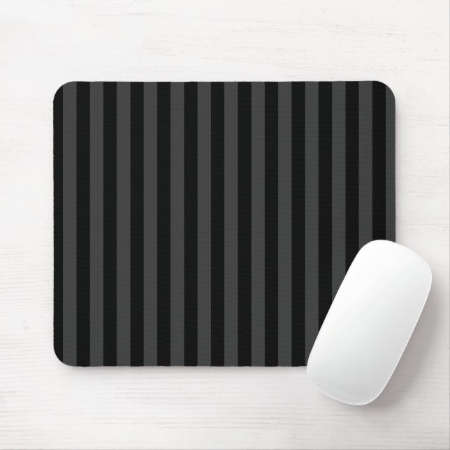 Elagnat Black & Smoky Black Vertical Stripes  Mouse Pad (With Mouse)