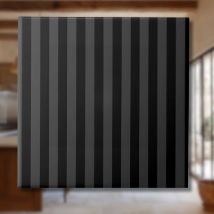 Elagnat Black & Smoky Black Vertical Stripes Tile