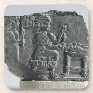Elamite woman spinning, Neo-Elamite Period, c.700- Coaster