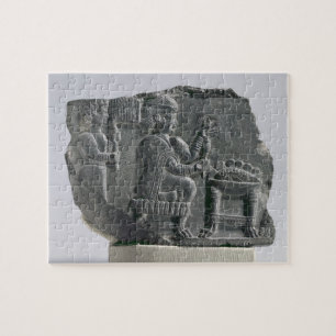 Elamite woman spinning, Neo-Elamite Period, c.700- Jigsaw Puzzle