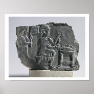 Elamite woman spinning, Neo-Elamite Period, c.700- Poster