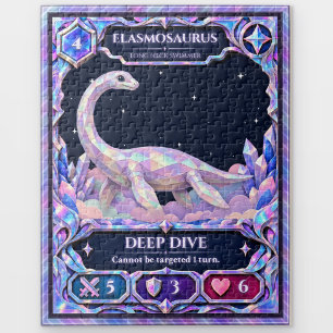 Elasmosaurus, Rainbow Foil Art Jigsaw Puzzle