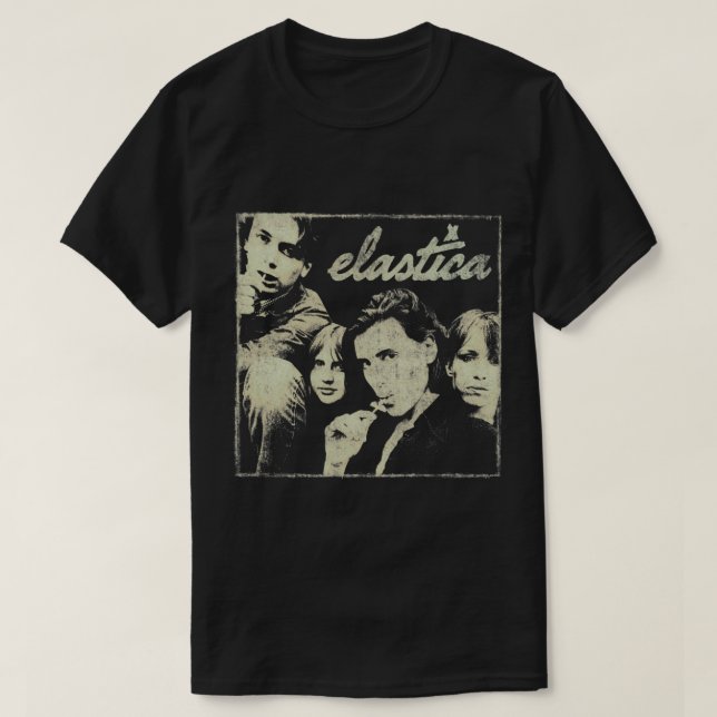 elastica band alternative rock distressed grungy r T-Shirt (Design Front)