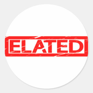 Elated Stamp Classic Round Sticker