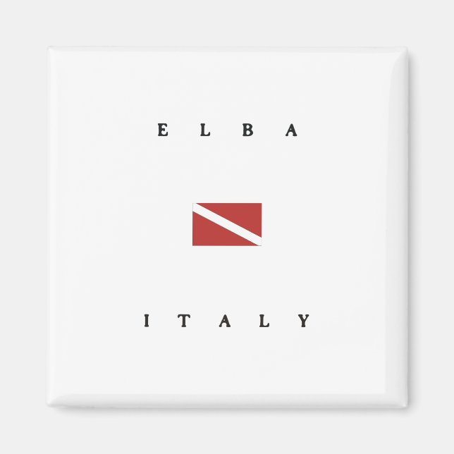 Elba Italy Scuba Dive Flag Magnet (Front)