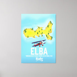 Elba, Tyrrhenian Sea ,Tuscan ,Italy travel poster Canvas Print