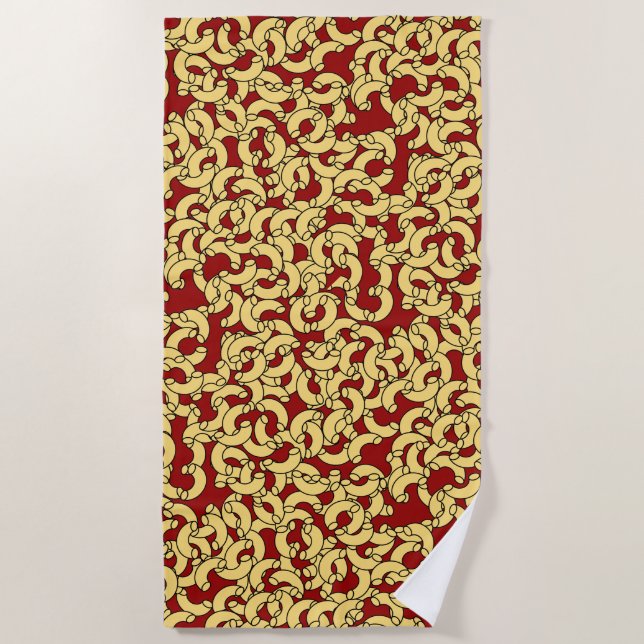 Elbow Pasta Beach Towel (Front)