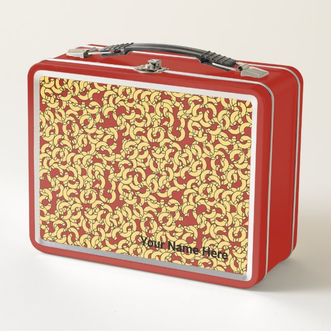 Elbow Pasta Metal Lunch Box (Front)