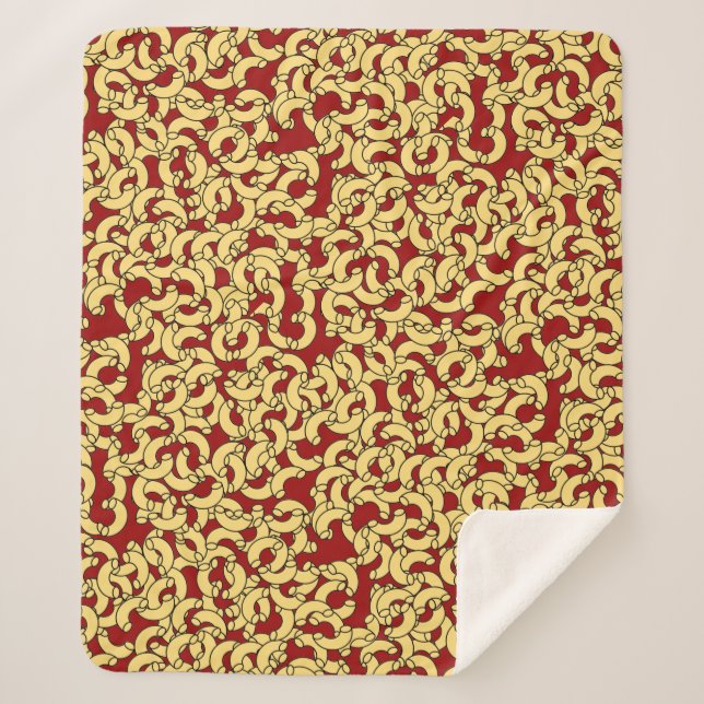 Elbow Pasta Sherpa Blanket (Front)