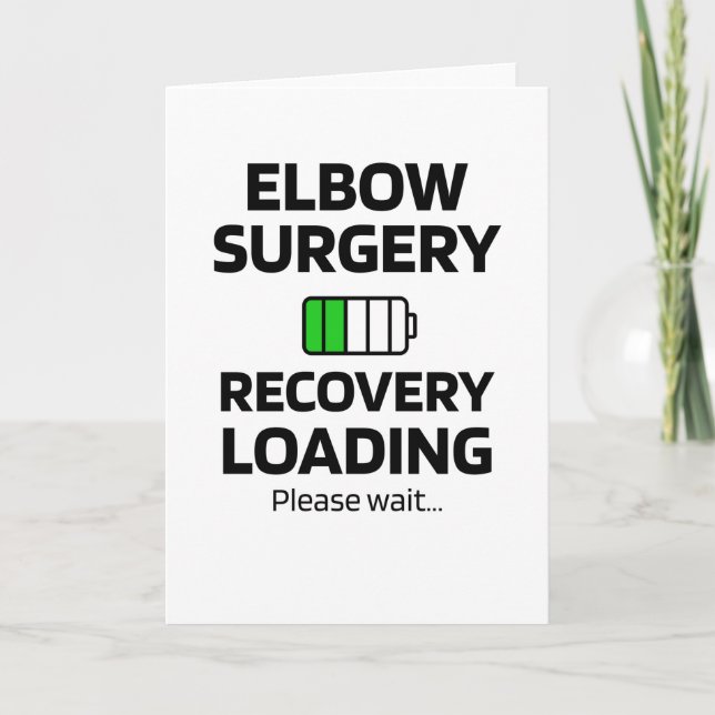 Elbow Surgery Recovery | Elbow Arthroscopy Surgery Card (Front)