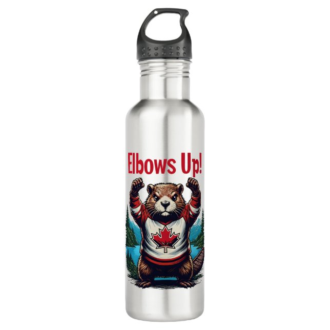 Elbows Up Canada 710 Ml Water Bottle (Front)