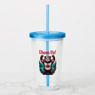 Elbows Up Canada Acrylic Tumbler