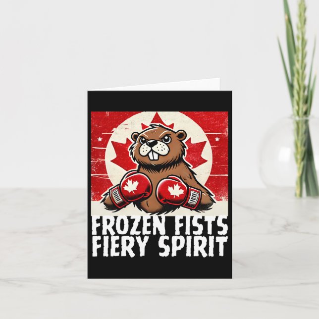 Elbows Up Canada Canadian Counter Tariffs Beaver B Card (Front)