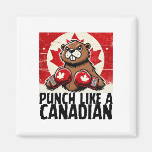 Elbows Up Canada Canadian Counter Tariffs Beaver B Magnet