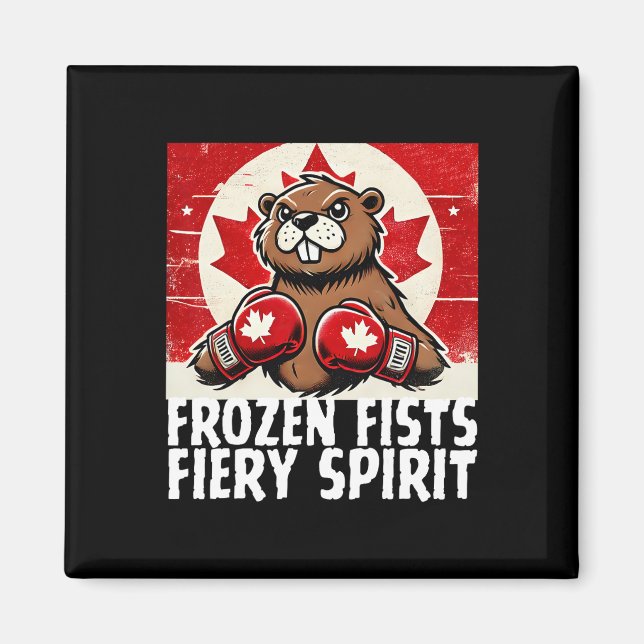 Elbows Up Canada Canadian Counter Tariffs Beaver B Magnet (Front)