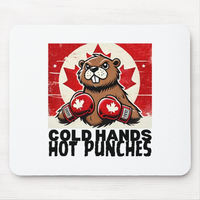 Elbows Up Canada Canadian Counter Tariffs Beaver B Mouse Pad (Front)