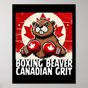 Elbows Up Canada Canadian Counter Tariffs Beaver B Poster