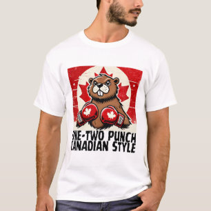 Elbows Up Canada Canadian Counter Tariffs Beaver B T-Shirt