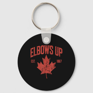 Elbows Up Canada Est 1867 Strong And Free Proud Ca Key Ring