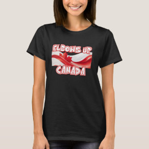 Elbows Up Canada Flag True North Strong and Free T-Shirt