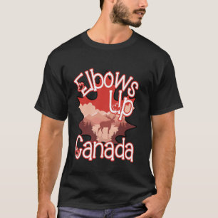 Elbows Up Canada Flag True North Strong and Free T-Shirt