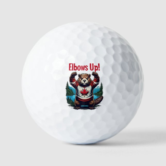 Elbows Up Canada Golf Balls (Front)