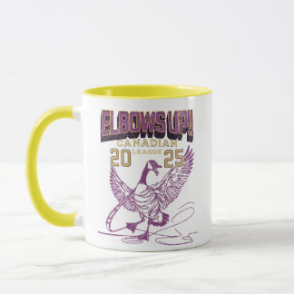 Elbows UP! Canada Goose Canadian Hockey Culture  Mug