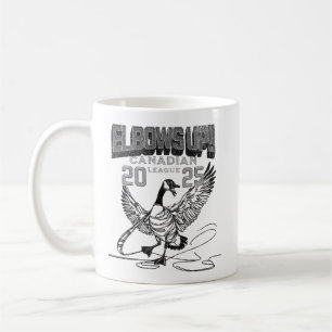 Elbows UP Canada Goose Hockey Culture Coffee Mug