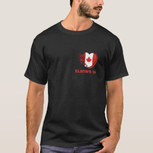 Elbows Up Canada Heart Flag Stand Strong T-Shirt