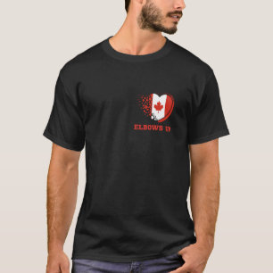 Elbows Up Canada Heart Flag Stand Strong T-Shirt
