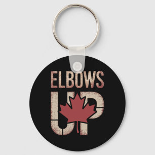 Elbows Up Canada Meme Key Ring