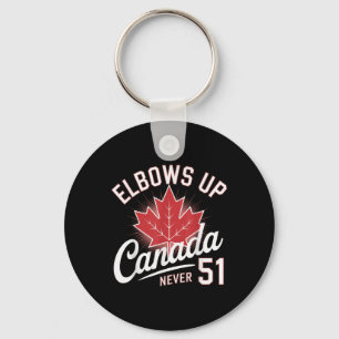 Elbows Up Canada Never 51 Canada Flag Key Ring
