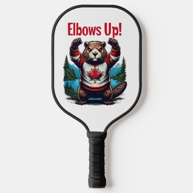 Elbows Up Canada Pickleball Paddle (Front)