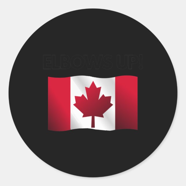 Elbows Up Canada Sticker10  Classic Round Sticker (Front)