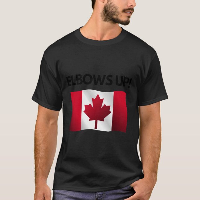 Elbows Up Canada Sticker10  T-Shirt (Front)