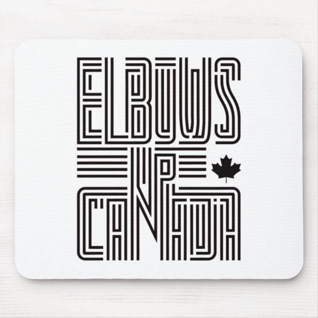 Elbows Up Canada Sticker5  Mouse Pad (Front)